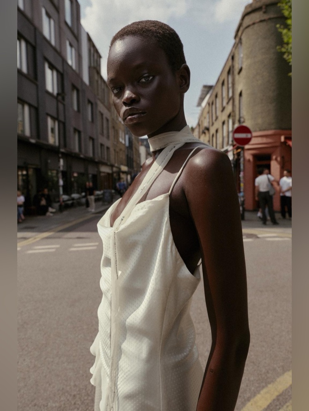 Zara Cream Ruffled Mini Dress - Picture 4 of 9